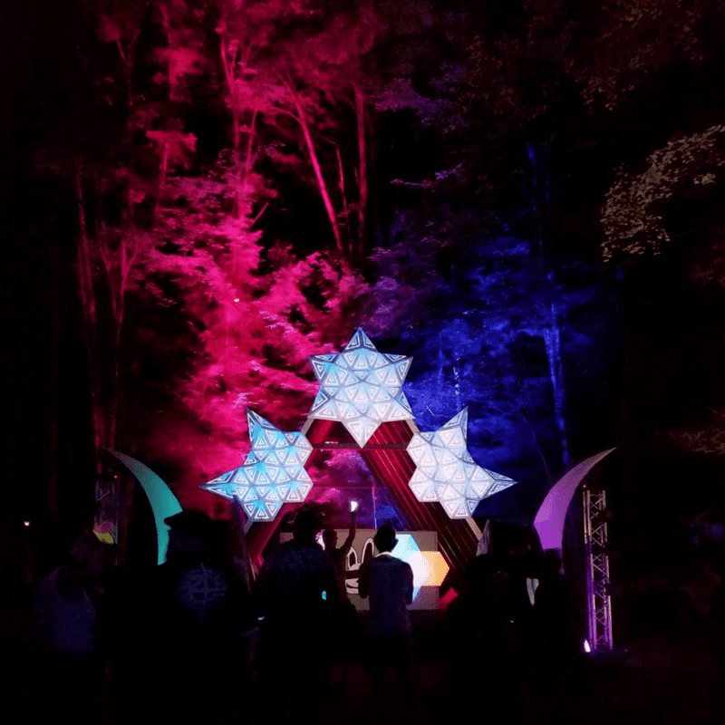 Rabbit revolution - stage design - night