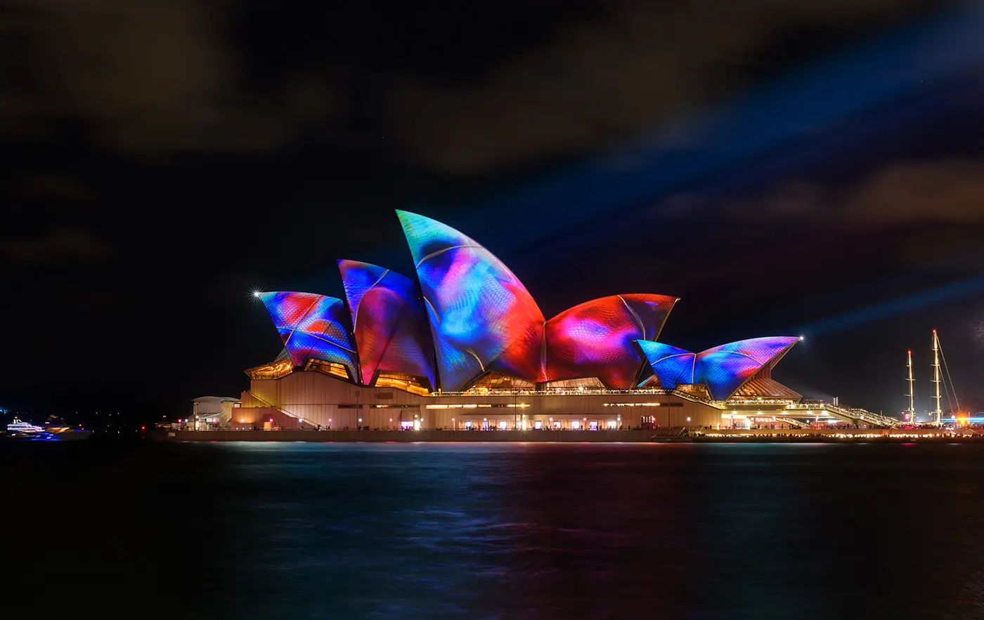 3D projection mapping on Sydney opera