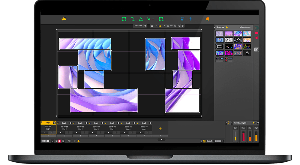 software de projecção cartográfica - interface heavym