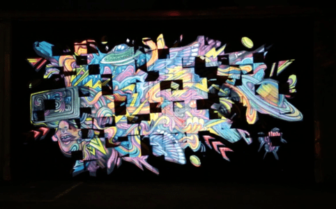 Graffiti projection mapping - Jesse James