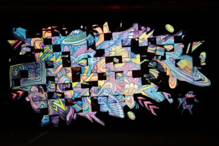 Graffiti projection mapping - cover top