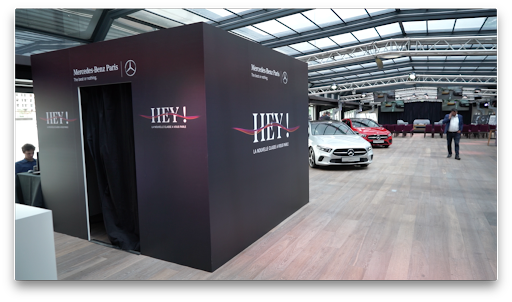 projection mapping HeavyM pour Mercedes - Lancement Classe A @ HeavyM