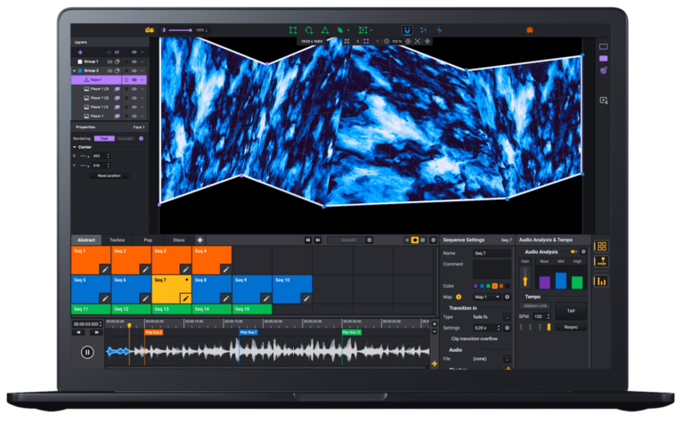 Projection mapping software - HeavyM software interface