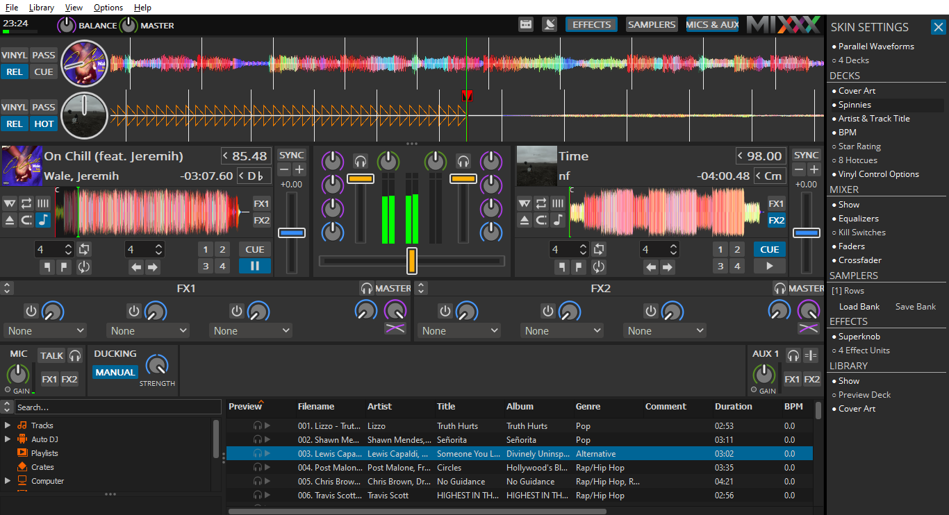 DJ software _ Interface Mixxx