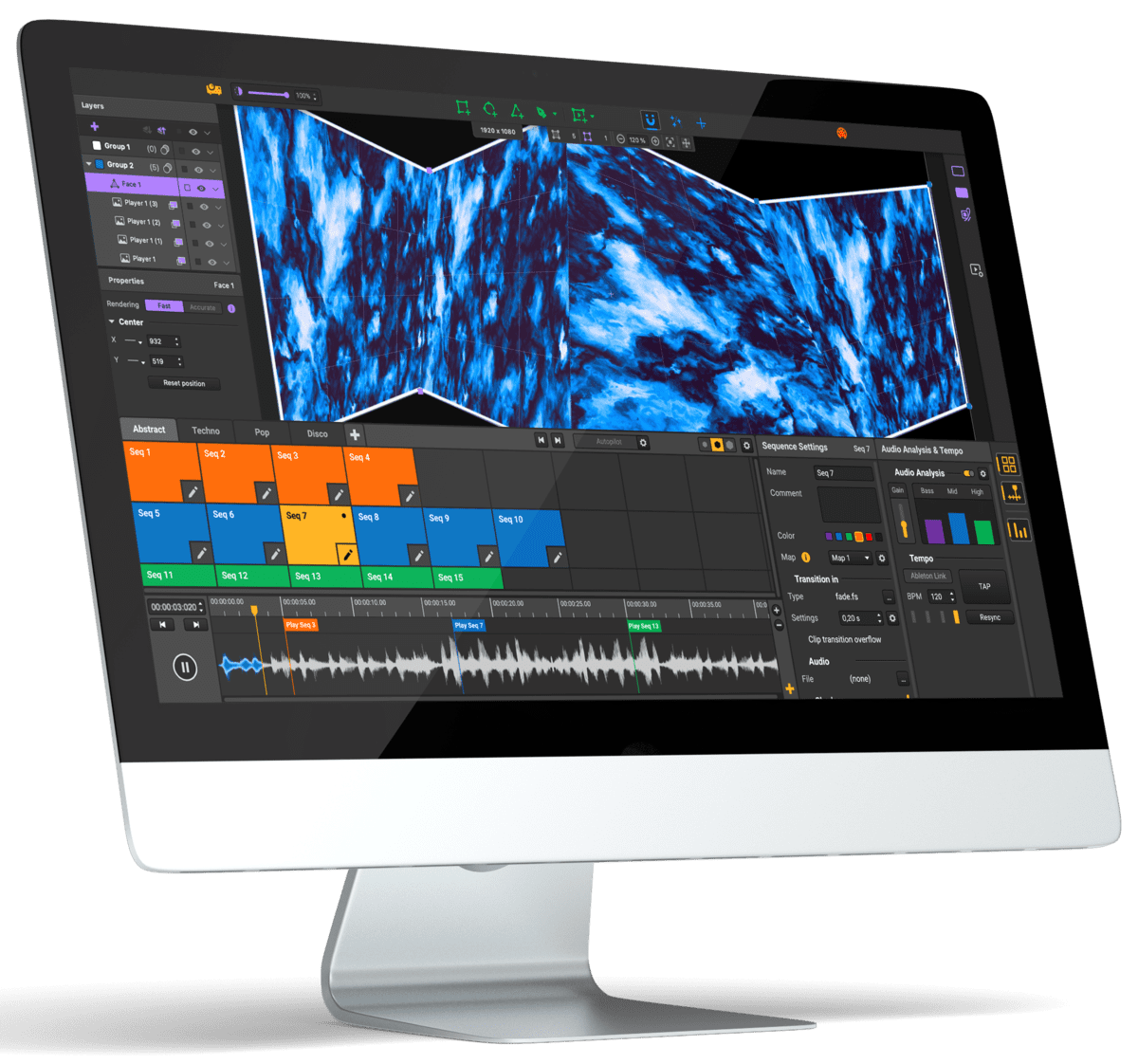 Free projection mapping software - HeavyM interface