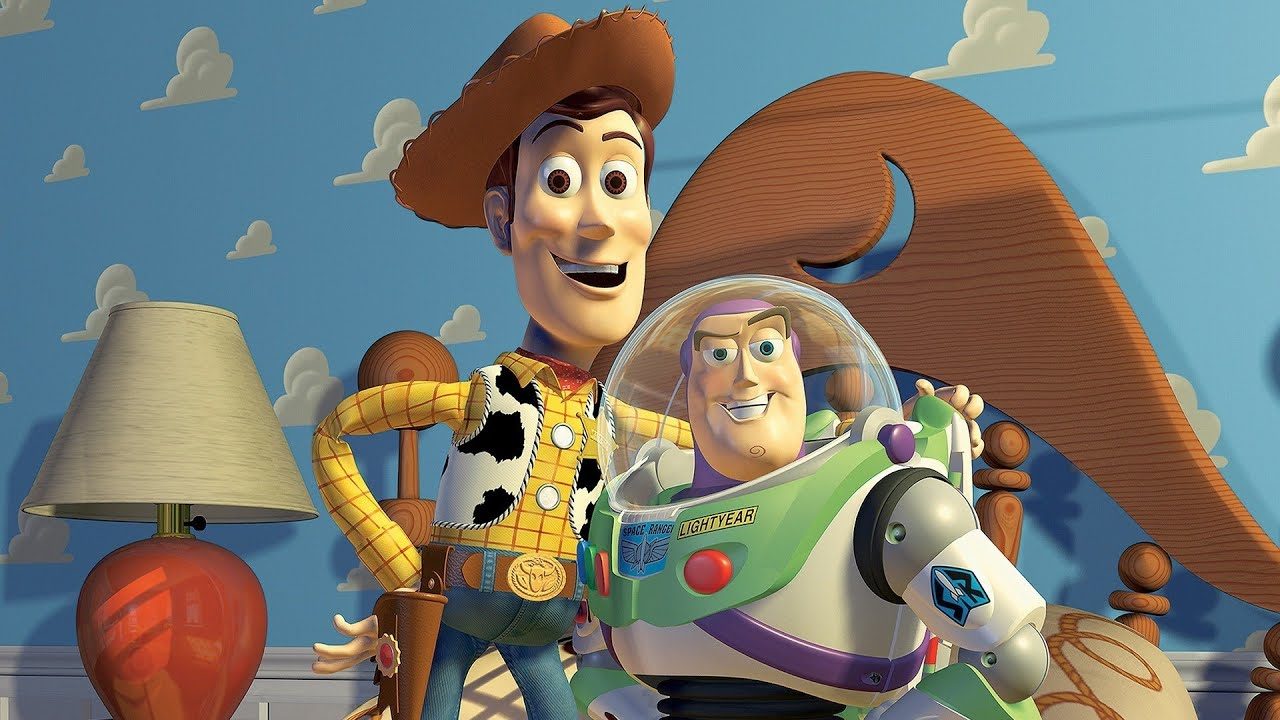 Woody e Buzz, renderizados digitalmente