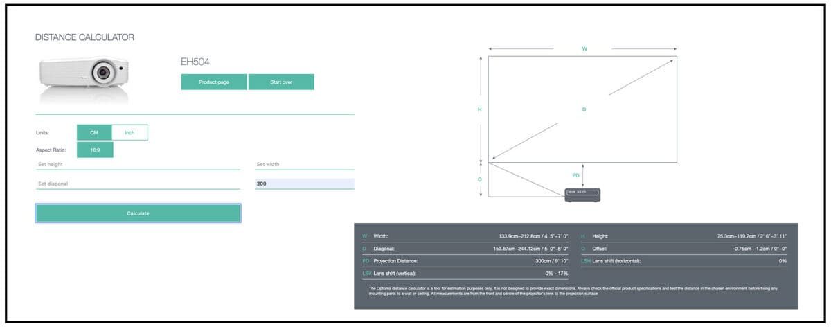 calculadora-proyección-mapa-proyector